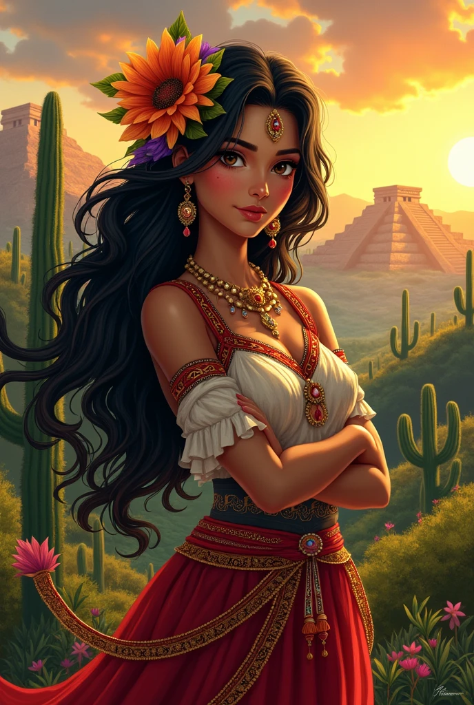 Create a woman representing the country Mexico