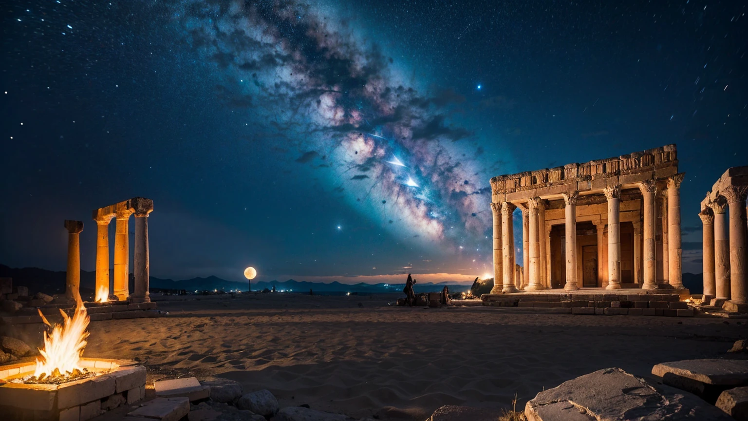 A highly advanced civilization built Baalbek, Extraterrestrial giants performing a ritual, Singularity of celestial bodies, Energy Field
