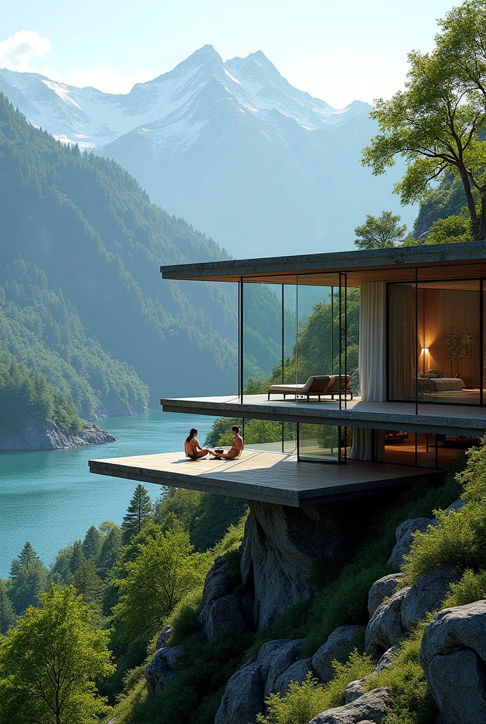 Overlooking nature、Luxury glass villa(Not on the rock)