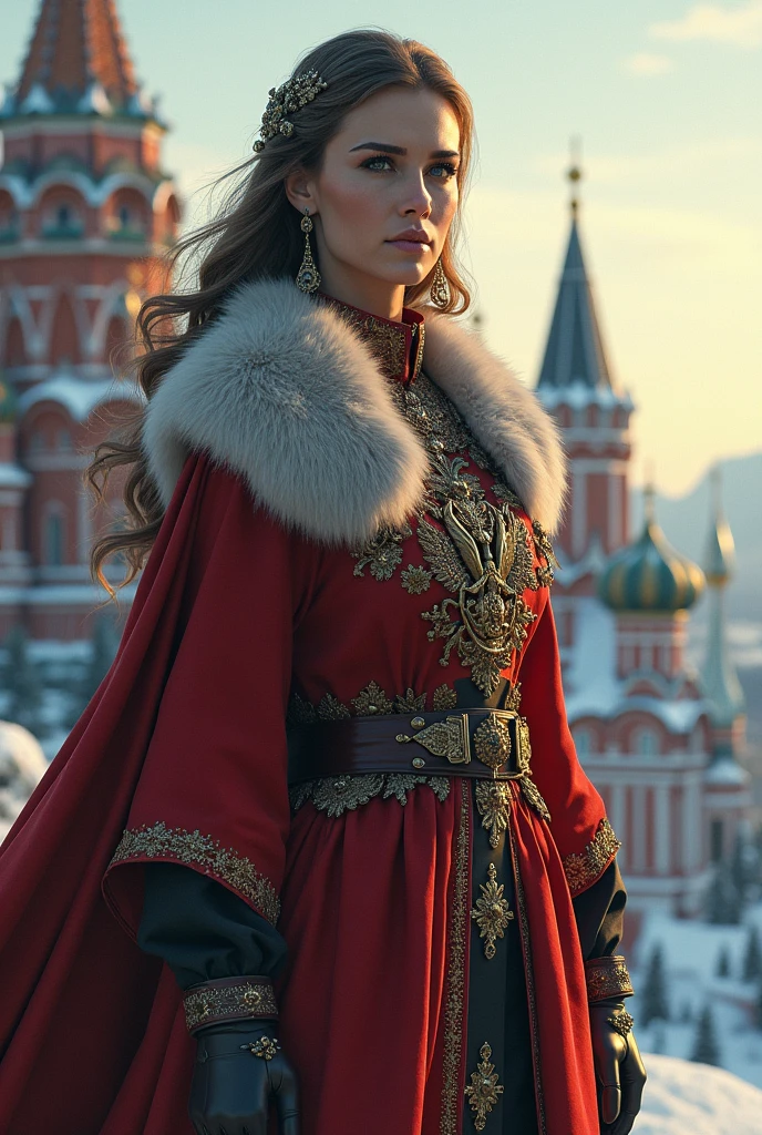 Create a woman representing the country Russia 