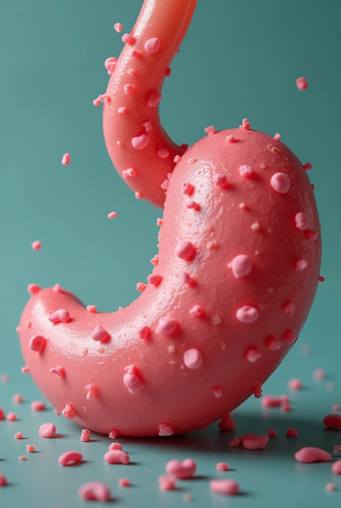 A chewing gum's stomach must think so

What is being eaten that is not coming down?