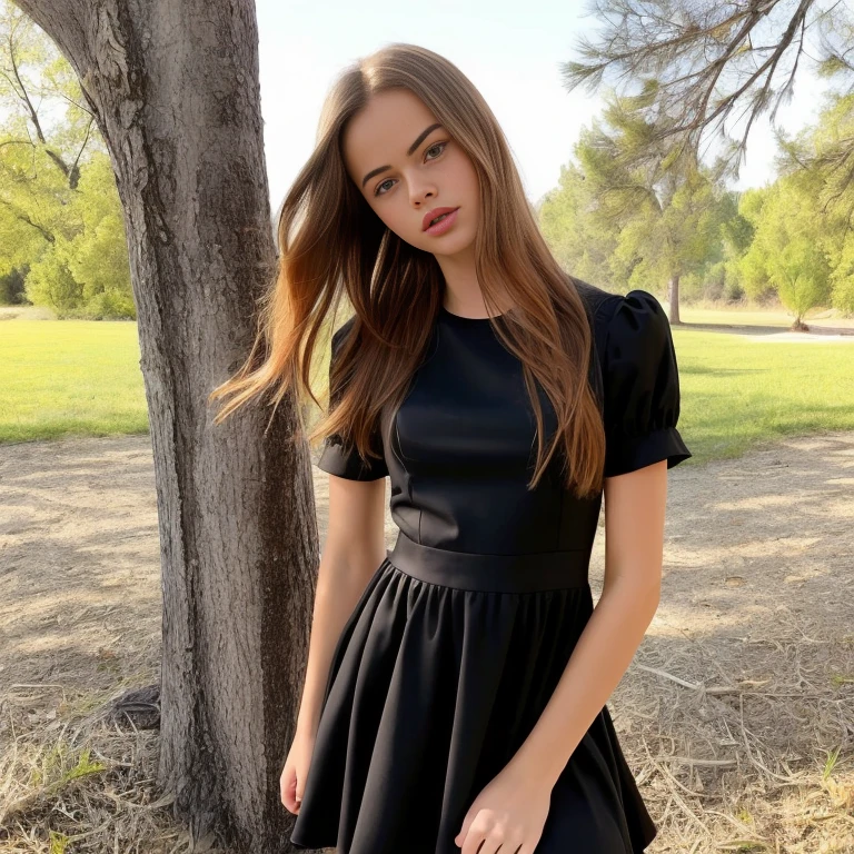 kristina pimenova in a pink dress standing in front of a tree, Beautiful young model with straw blonde hair, Beautiful model, 16 year old female model, Beautiful female Samara weaving, Very pretty model, Gorgeous beautiful, Bright pink face, Gorgeous attractive face, Beautifully stunning , by Jorge Velarde, She has long orange-brown hair, she is about 16 years old Kristina Pimenova, KristinaP, teenage girl, sweet girl, sweet woman, Russian friend, instagram model, showing long tounge, (Ruffled clothes, Clothing black lace), Interior Green color, a woman, full body, A masterpiece of 2D art, (Masterpiece,Top image quality:1.3),(Details:1.2),(1 girl in), All-black maid clothing , dark night)))