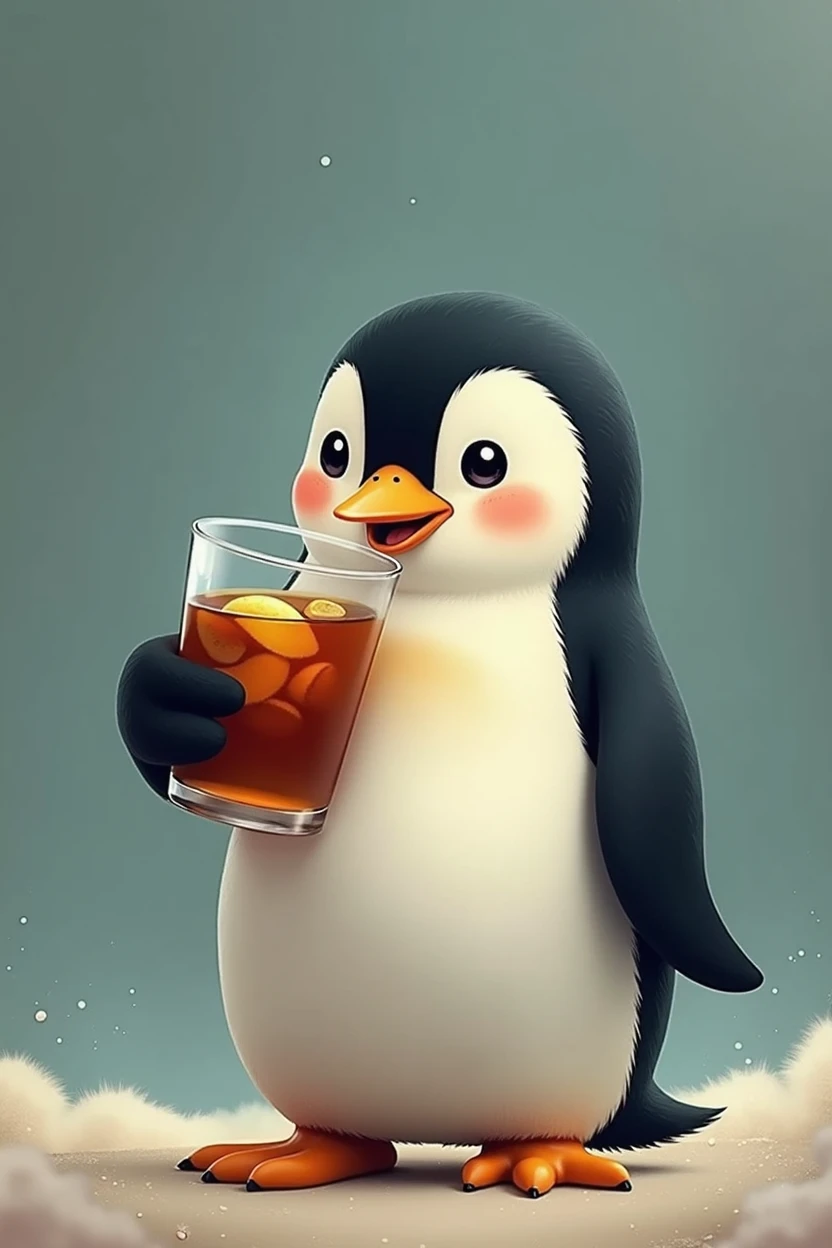 Penguin
Cute character
Drinking alcohol