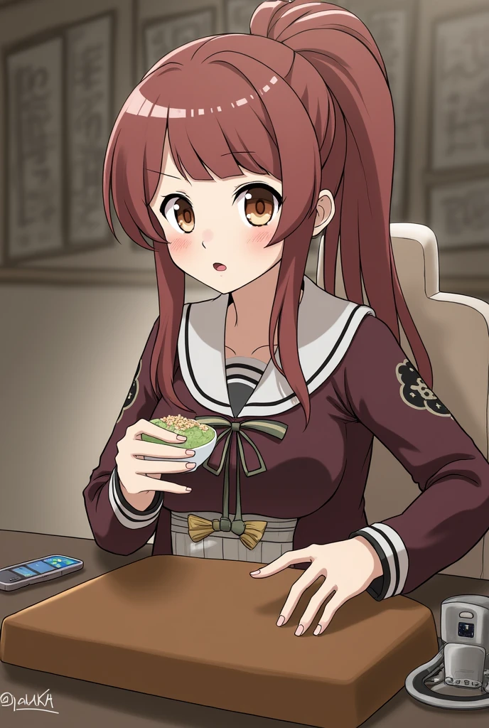森林の中。小雨が降っている
