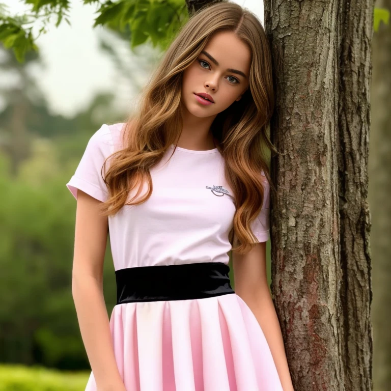 kristina pimenova in a pink dress standing in front of a tree, Beautiful young model with straw blonde hair, Beautiful model, 16 year old female model, Beautiful female Samara weaving, Very pretty model, Gorgeous beautiful, Bright pink face, Gorgeous attractive face, Beautifully stunning , by Jorge Velarde, She has long orange-brown hair, she is about 16 years old Kristina Pimenova, KristinaP, teenage girl, sweet girl, sweet woman, Russian friend, instagram model, showing long tounge, (Ruffled clothes, Clothing black lace), Interior Green color, a woman, full body, A masterpiece of 2D art, (Masterpiece,Top image quality:1.3),(Details:1.2),(1 girl in), All-black maid clothing , dark night))), ((short hair))