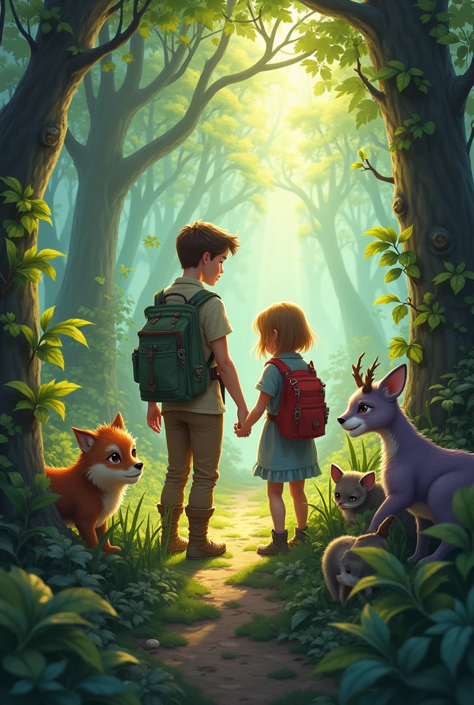 As they advanced through the forest, Peter and Laura, they encountered talking and enchanting animals. 