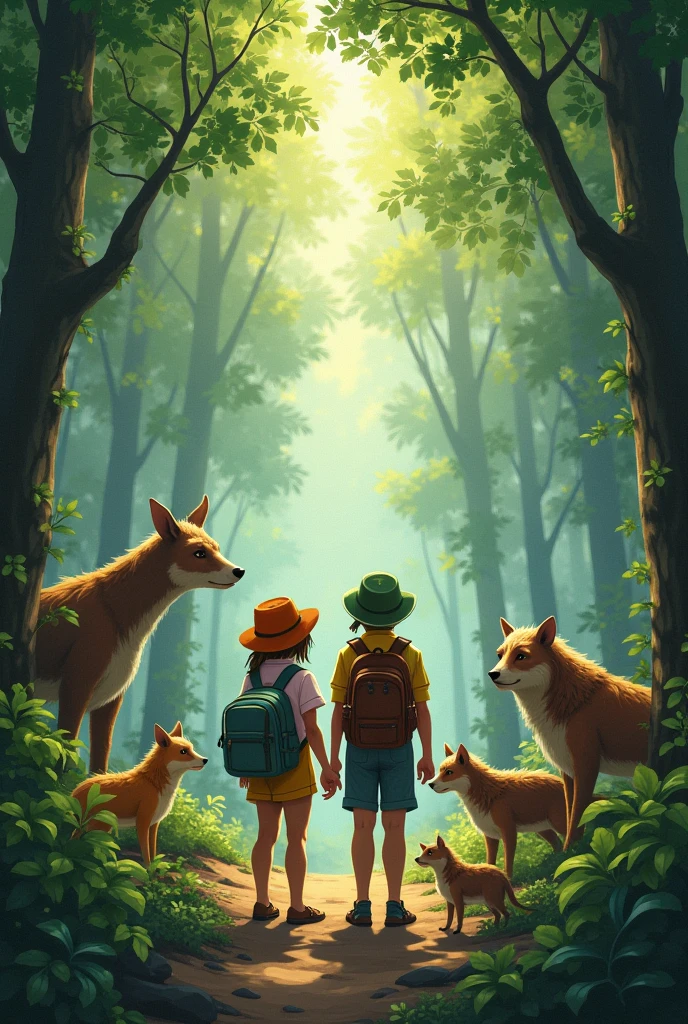 As they advanced through the forest, Peter and Laura, they encountered talking and enchanting animals.