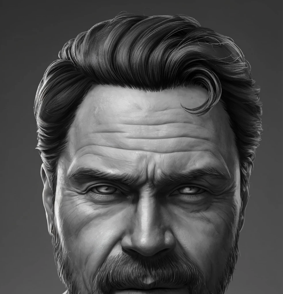 man, hair, detailing, wrinkles