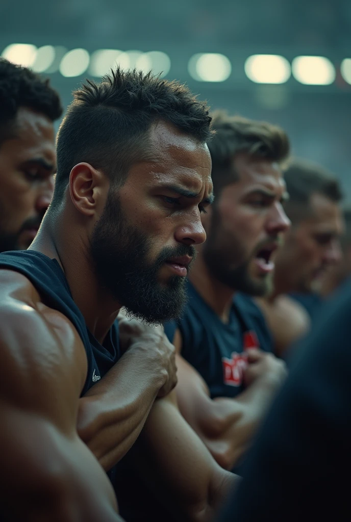 Athletes in tears crying and being sad