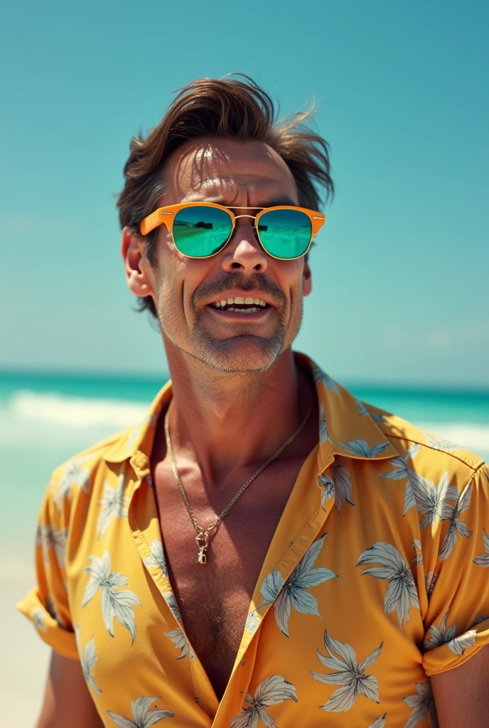 (photorealism:1.2), Jim Carrey on vacation