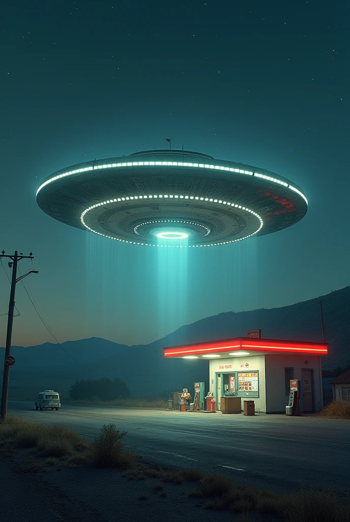 UFO at gas station