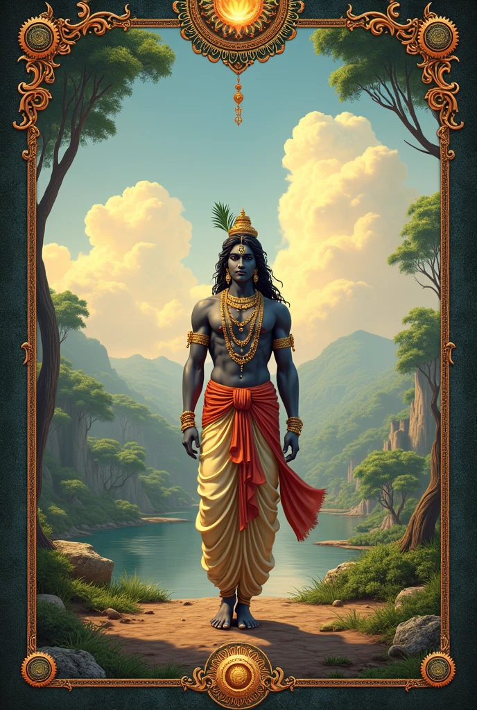 An background for a post for Mahabharat quates by Krishna for Instagram