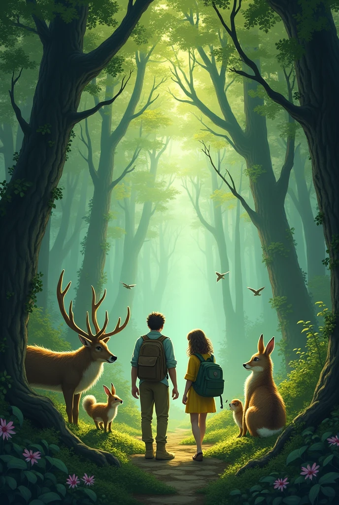 As they advanced through the forest, Peter and Laura, they encountered talking and enchanting animals. 