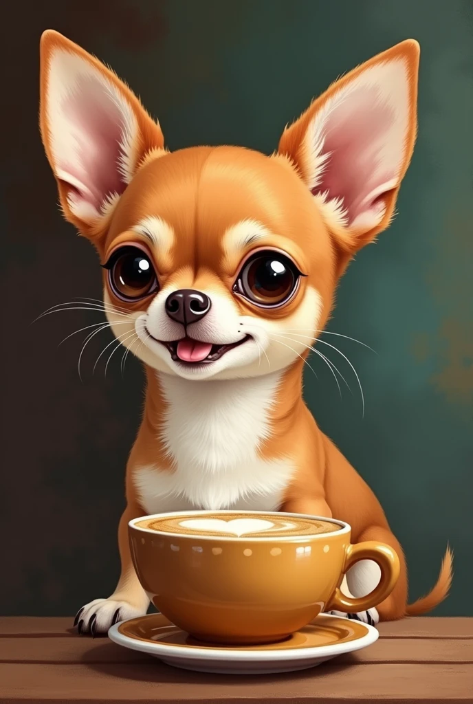 Chihuahua coffee latte art