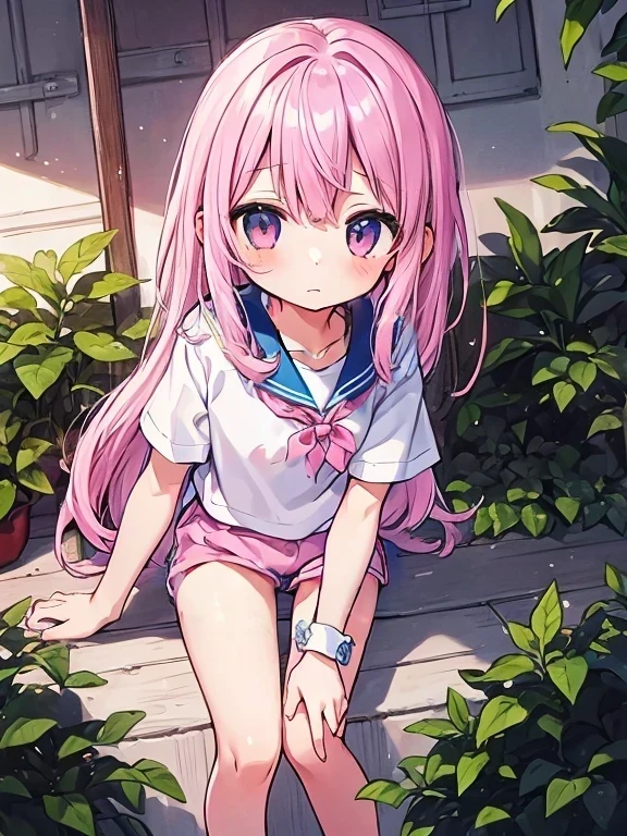 Beautiful thighs、Wooden floor