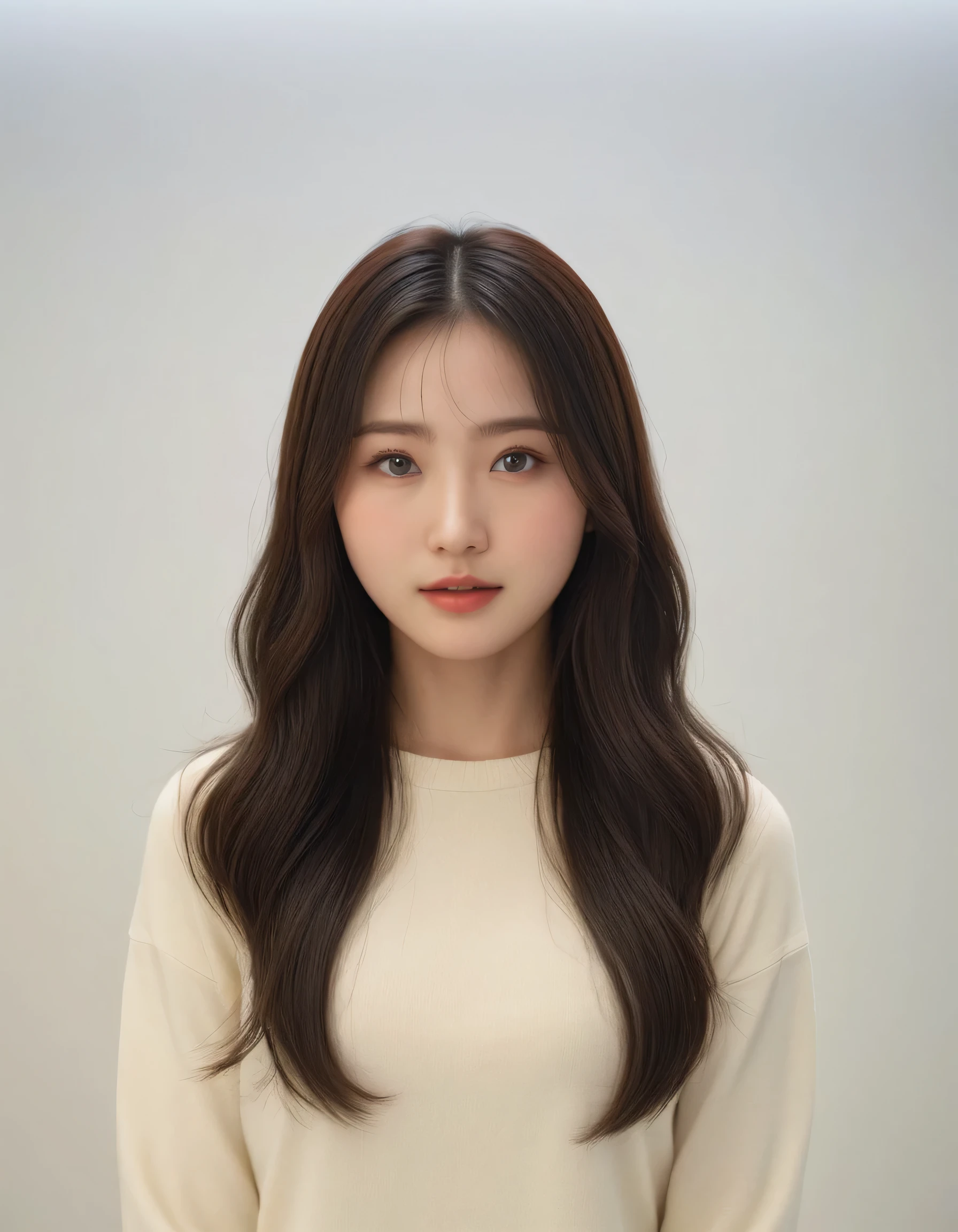 Best Quality, 8k, Masterpiece, (Portrait: 1.3), (photo realistic:1.4), (hyper realistic:1.4), Sharp Focus, looking at viewer, (smoother lighting:1.1), (increase cinematic lighting quality:0.9), realistic lighting, backlighting, light on face, ray trace, (brightening light:1.2), (Increase quality:1.4), sharp detail, (best quality real texture skin:1.4), finely detailed eyes, black_eyes, finely detailed face, 25 year old Korean woman
