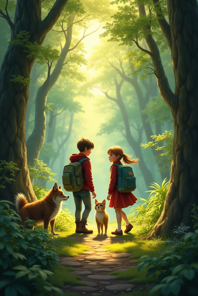 As they advanced through the forest, Peter and Laura, they encountered talking and enchanting animals. 

