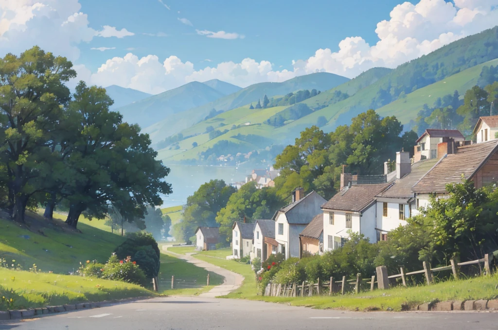 view of the village from the roadside