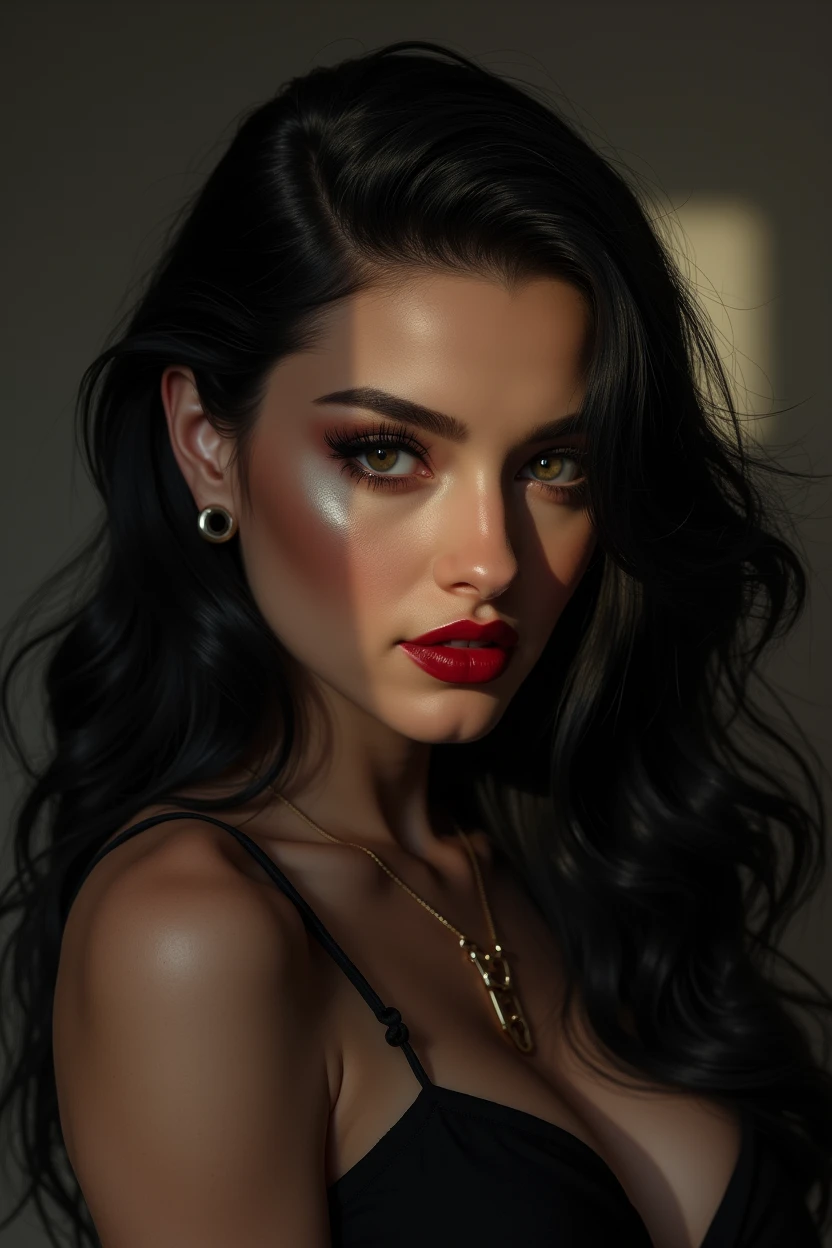 (((True Beauty))), RAW Photos, Black Hair、folder、Round eyes、False eyelashes、Straight hair, Wavy Hair、correct、Deep Red Lipstick、Striped Hair、Brown Hair、Blue Hair、(Gradient Hair)、Asymmetrical hair、Hair behind the ear、Crossed bangs、Long Hair、((お尻までLong Hair))、Long Hair、Smooth, Silky Hair、Hair up on one side、とんでもなくLong Hair、Light brown eyes、Ring Eye、Round eyes、Wicked Smile、A light smile、Cast a Shadow、(Extraordinary presence)、Atmospheric perspective、Backlight、Exposure、Lens flare、、最high quality、超High resolution、超High resolution、Very realistic, masterpiece、correct、Textured skin、high quality、最high quality、Awards、32K, 髪のfolder、Crafty、C-CAP'S 、bold、(A light smile)、Embarrassed Laugh、Redness in the ears、correct、Shine、360° View、Very detailed、超High resolution、解剖学的にcorrect、masterpiece、Accentuate your breasts、High resolution、Attention to detail、Long eyelashes、A slight blush、Compensate,I'I don't want to wear clothes、 (((Full Body Shot)))、((Roll up your hair))、Seductive pose、Shooting from a distance、Different angles of view、Waist height 、Hair blowing in the wind、