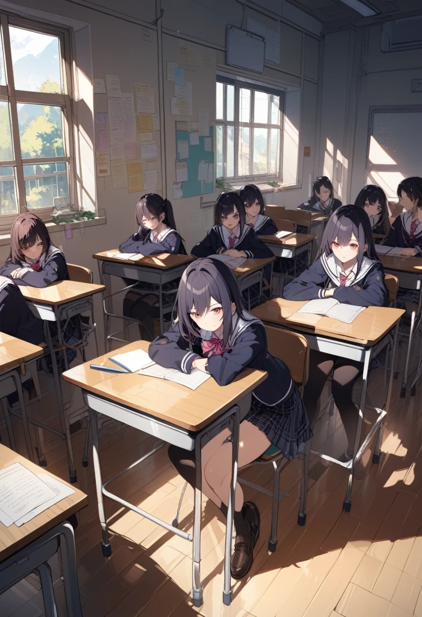 high school girl classroom