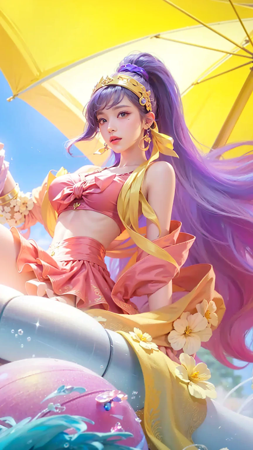 a close up of a 4 girls ,pink hair , big booobs , shadowbringers cinematic, 4 k detail fantasy, a beautiful fantasy empress, game cg, xianxia fantasy, xianxia hero, 2. 5 d cgi anime fantasy artwork, cinematic goddess close shot, ruan jia and artgerm, wow 4 k detail fantasy, hyper-detailed fantasy character, high definition, hyper- detailed,perfect, fantastic, detailed facial and body skin texture, detailed vagina (pussy),Honor of king,HOK.