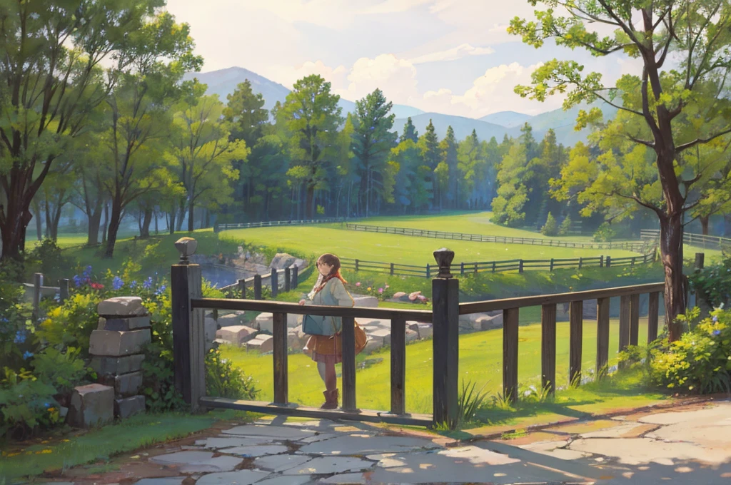 vintage stone fence