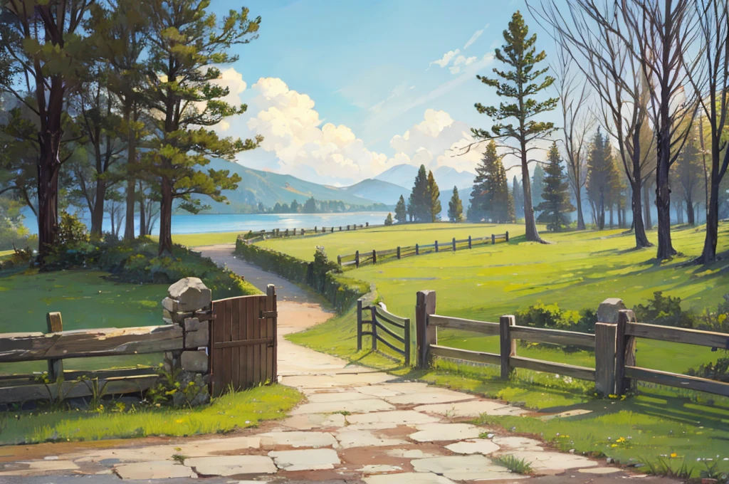 vintage stone fence