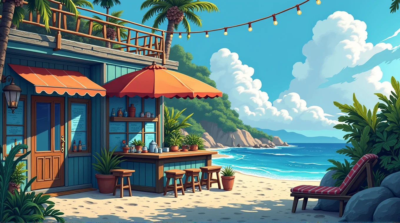 cozy cafe beach side
