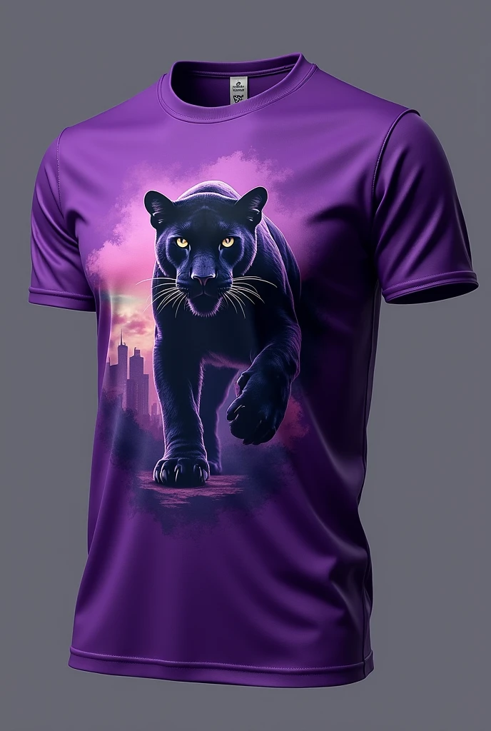 Purple Interclass Shirt with Panther 