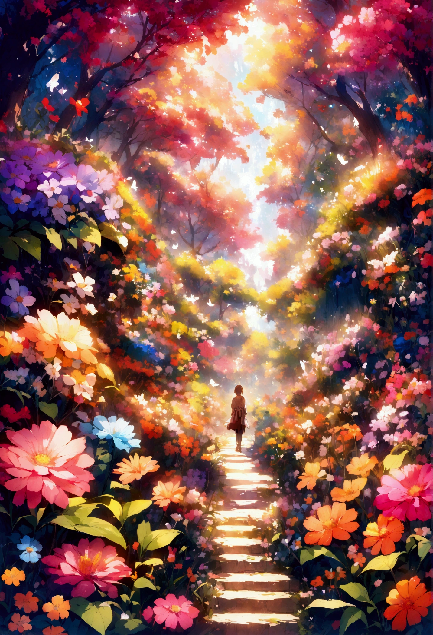 Beautiful details, Magic Garden, Bright flowers々Surrounded by, 