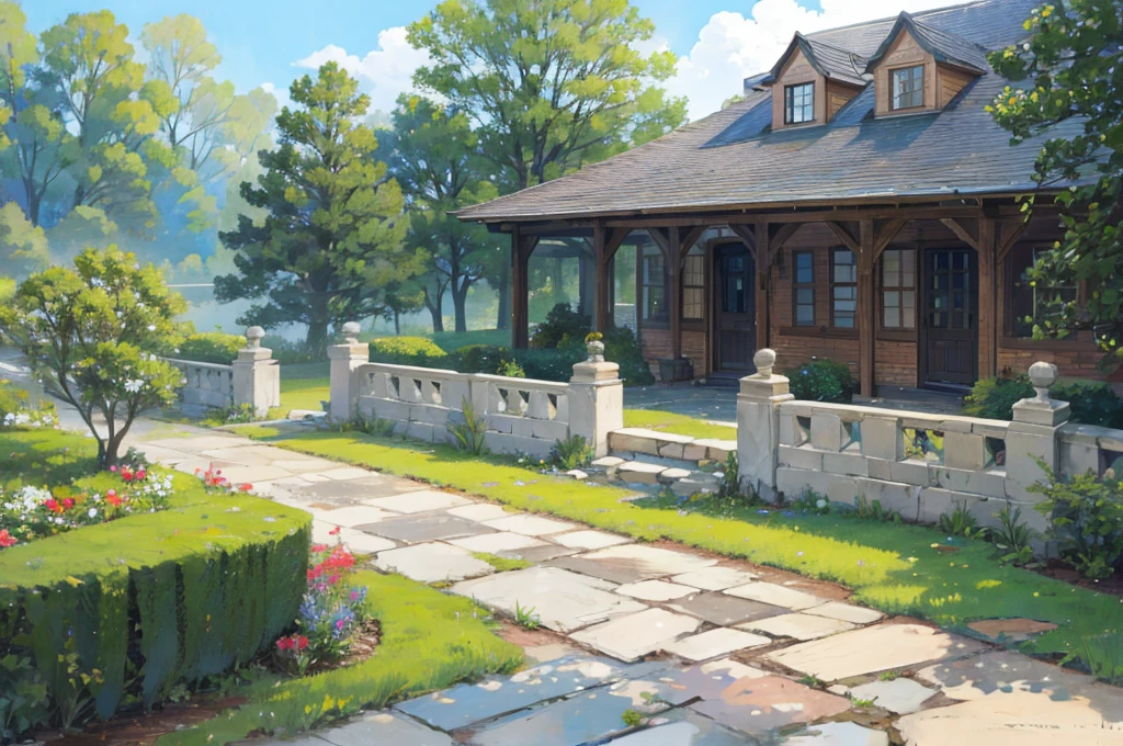 vintage stone fence