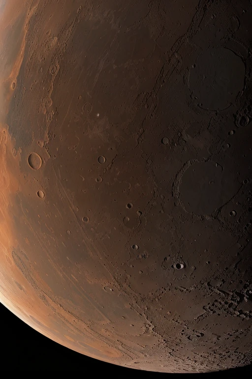 8k, 超High resolution,Lunar Surface、crater、Mars、Earth in the sky