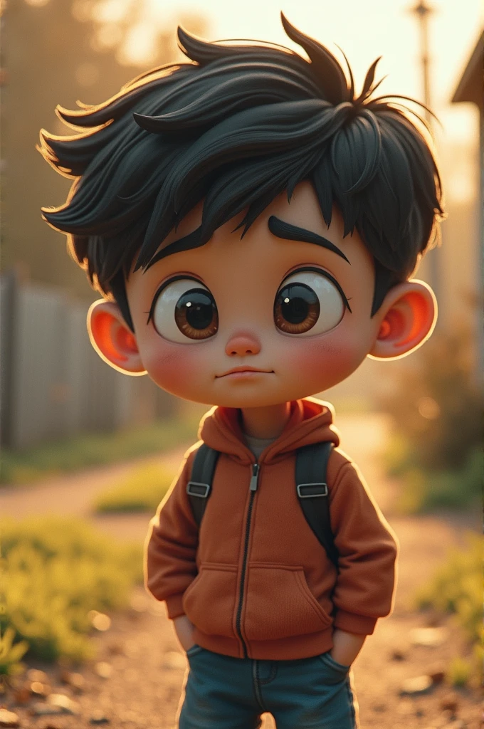 create a walking boy sad face