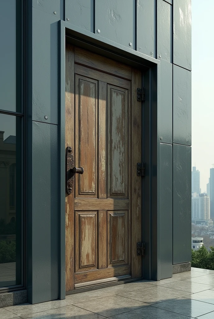 Door on the roof of a building