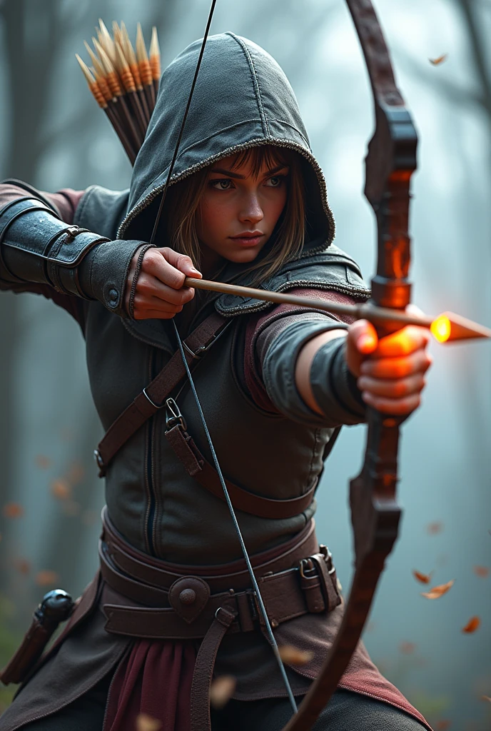 RAGNAROK ARCHER ONLINE, HOLDING YOUR BOW IN POSITION TO SHOOTS THE ARROW, in high quality, avatar