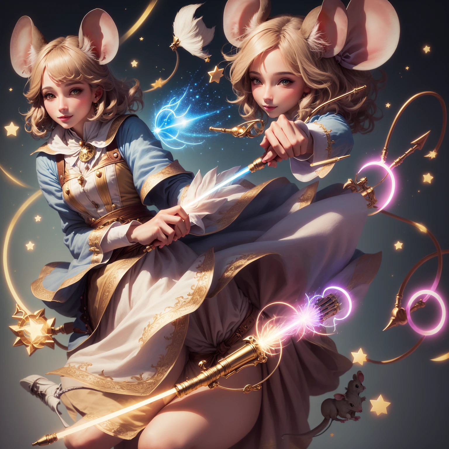 Mouse holding a magic wand