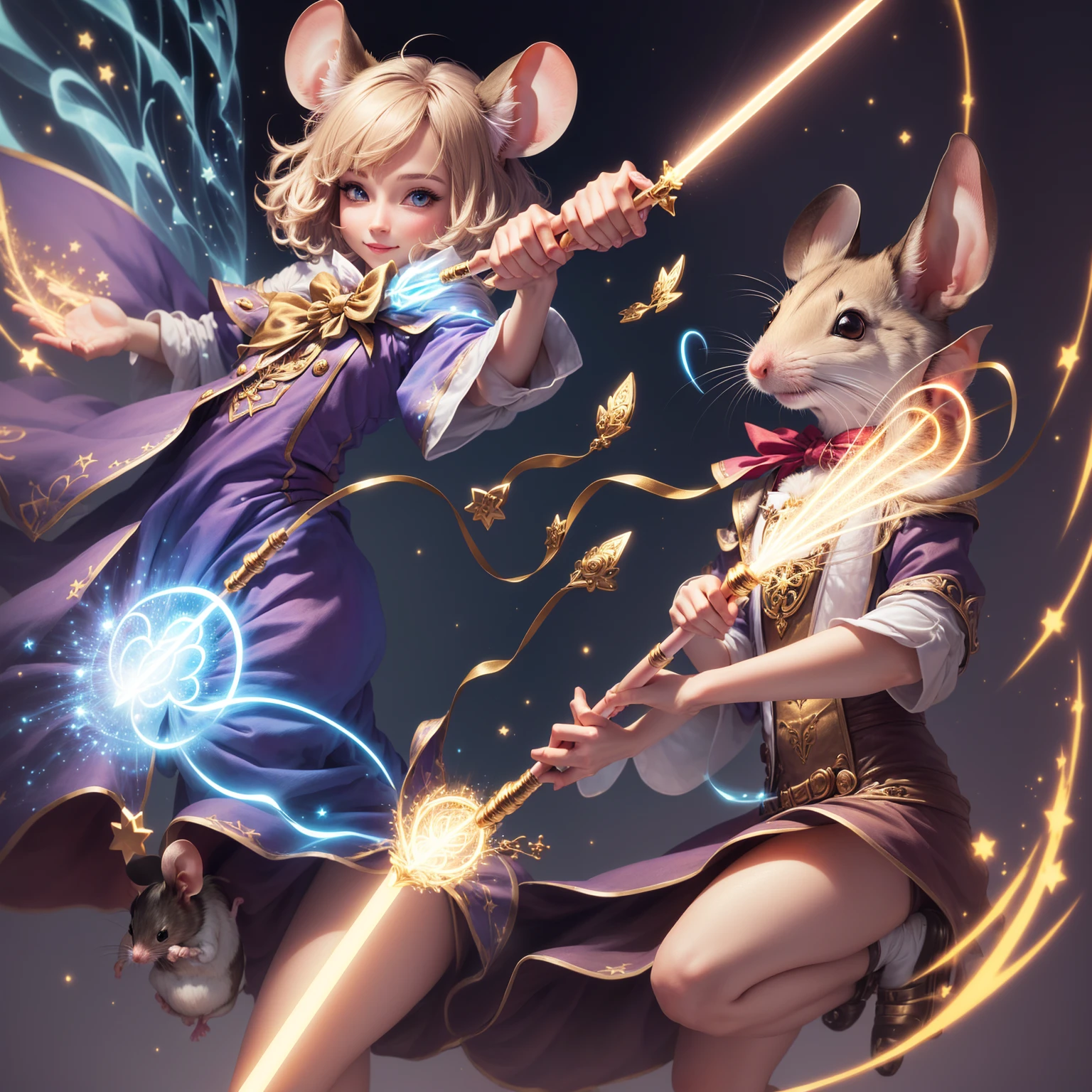 Mouse holding a magic wand