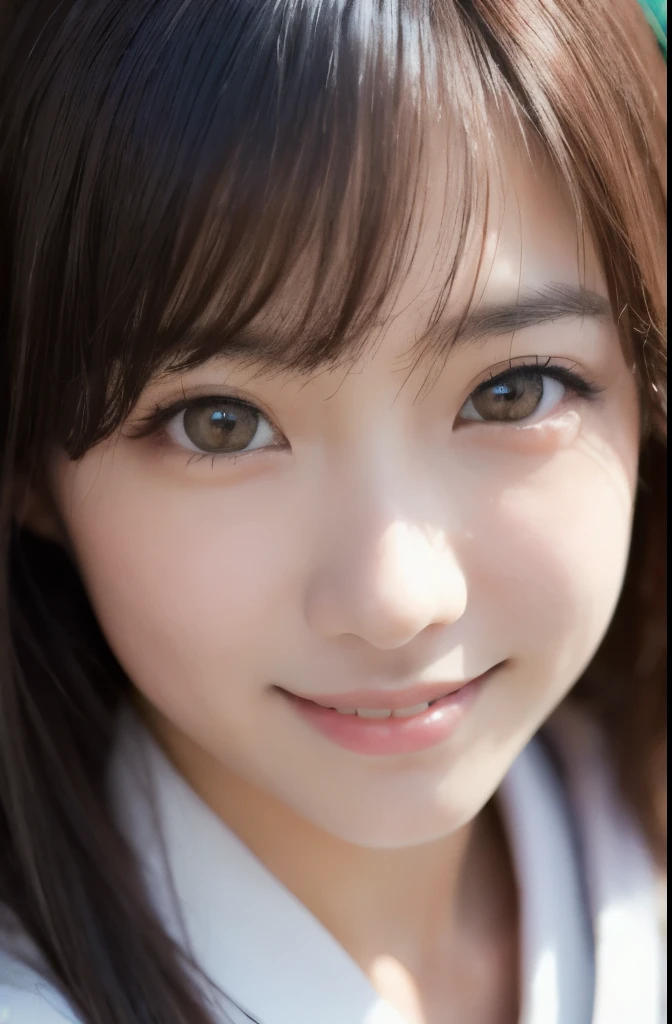 best quality, face focus, soft light, ultra high res, (photorealistic:1.4), RAW photo,(Shinozaki Ai), white skin, kawaii, 1 Japanese girl, solo, cute, (smile), (pupil, lights in the eyes),  detailed beautiful face, Medium-sized breasts,(high resolution detail of human skin texture),(long hair),(portrait), upper body, white traditional kimono