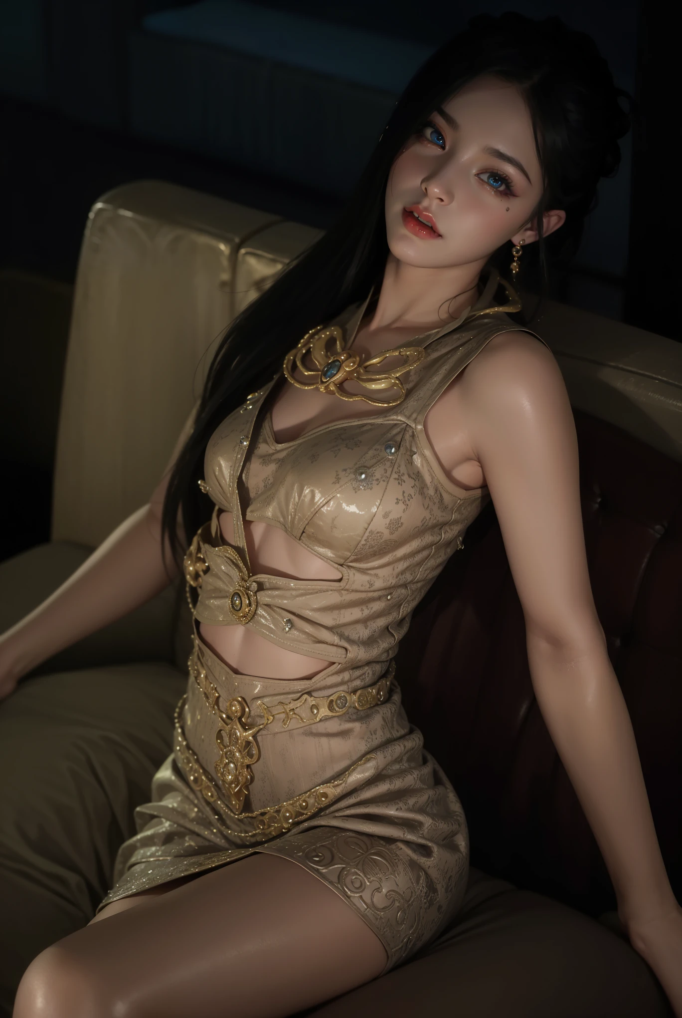 Detailed image quality,Pandora the Witch,wing, Succubus Theme,堕落Angel,Excellent,scary,Secret Terror,Tentacles,With eyes,Uncanny Valley Effect,Beast Blood Moon,skeleton,vampire,Hellfire,Dark Queen,Angel,magician magic witch,16岁Angel,Eyes are blue(Pupils as deep as the starry sky),Gorgeous tattoo designs all over the body,Tattoo Queen,Succubus Queen,Gorgeous clothing,Tights,breasts symmetrical,Sitting on the sofa,breasts symmetrical