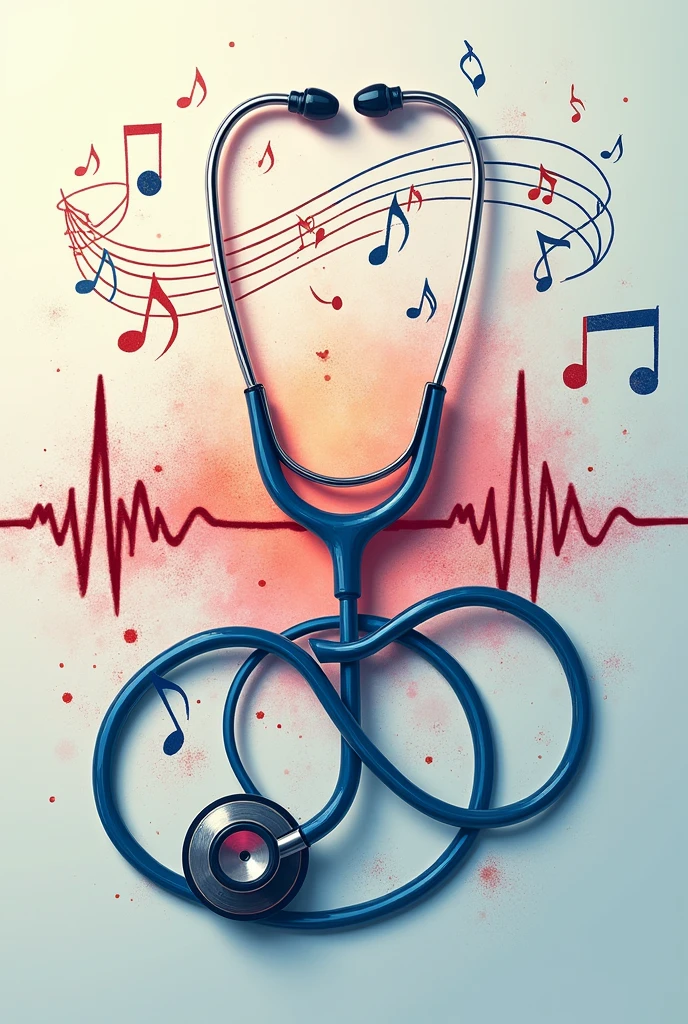 Stethescope with music with ECG