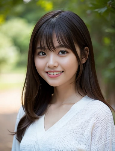 Women in Japan、Wear a thin shirt，In the forest，bare-legged，posing in the。 Happy smile、One lady、An 18-year-old woman
((top-quality、8k、​masterpiece:1.3))、sharp focus:1.2、Highly detailed facial and skin texture、  A detailed eye、double eyelid、tshirts、a miniskirt、Warm colors、Happy smile、orange sunset、Looking at the camera