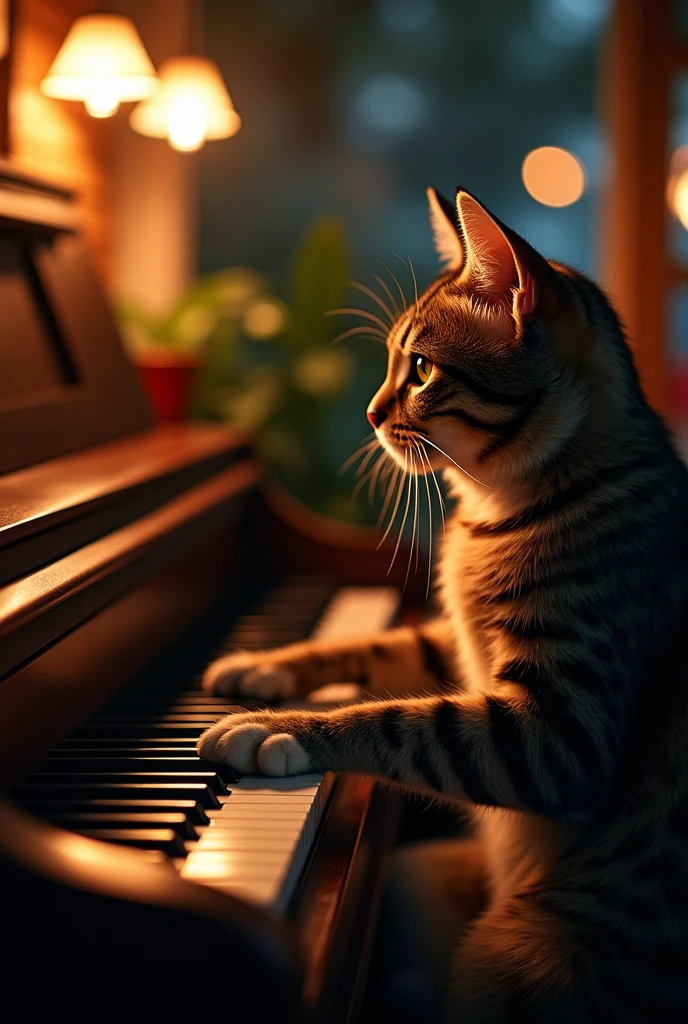 piano , deep , focus, relaxing, jazz, trumpet, cafe cat , giter cat
