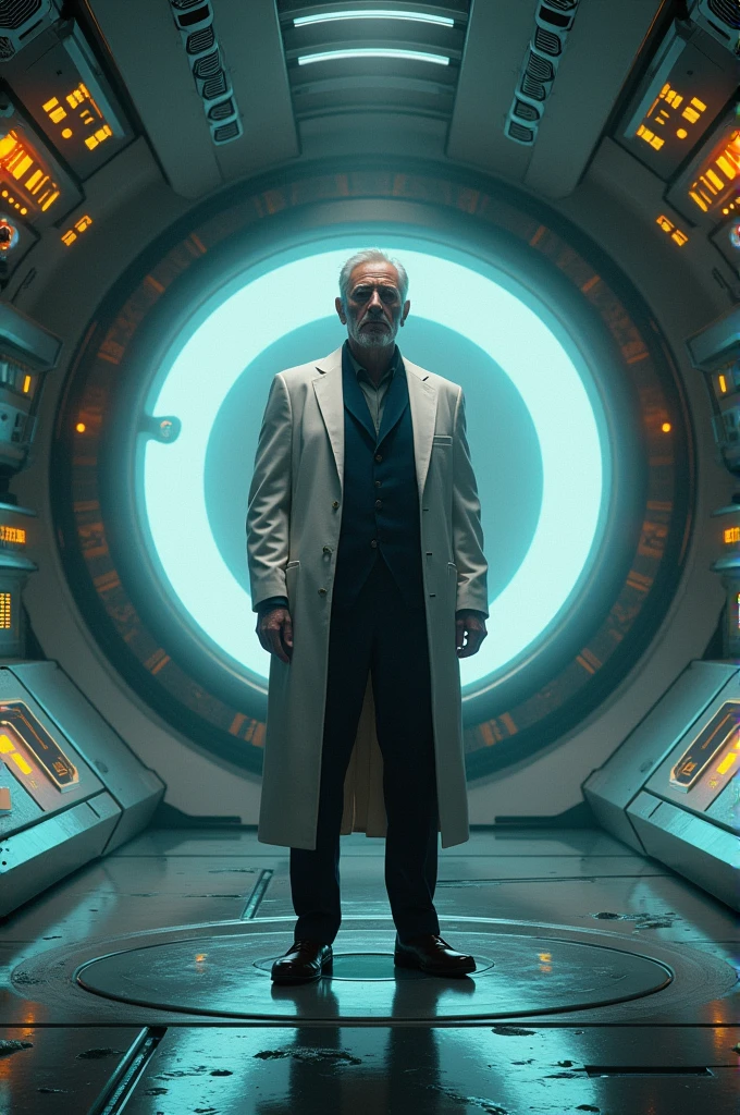 Science fiction docteur Norman dans un cercle