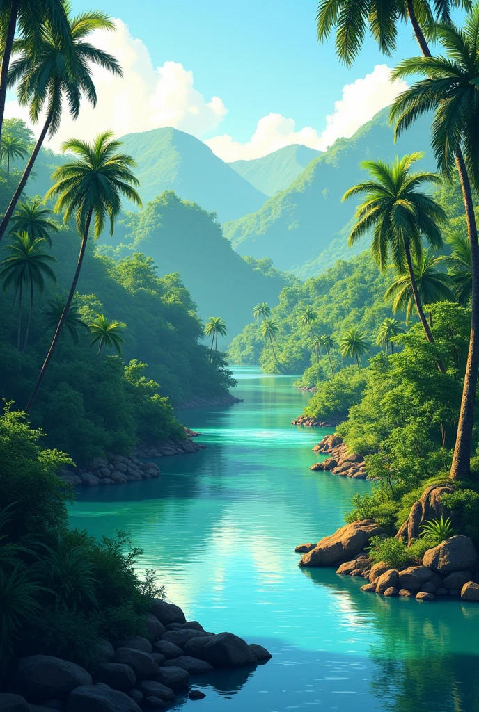 Illustration of the ariguani river