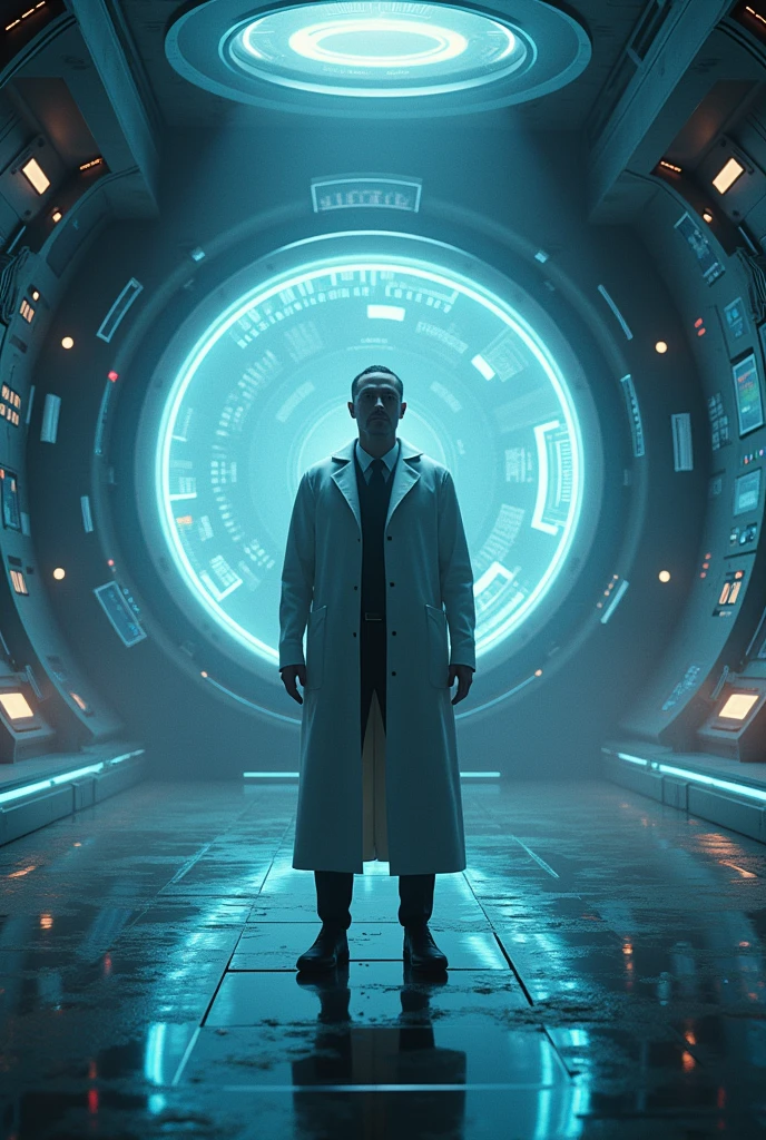 Science fiction docteur Norman dans un cercle