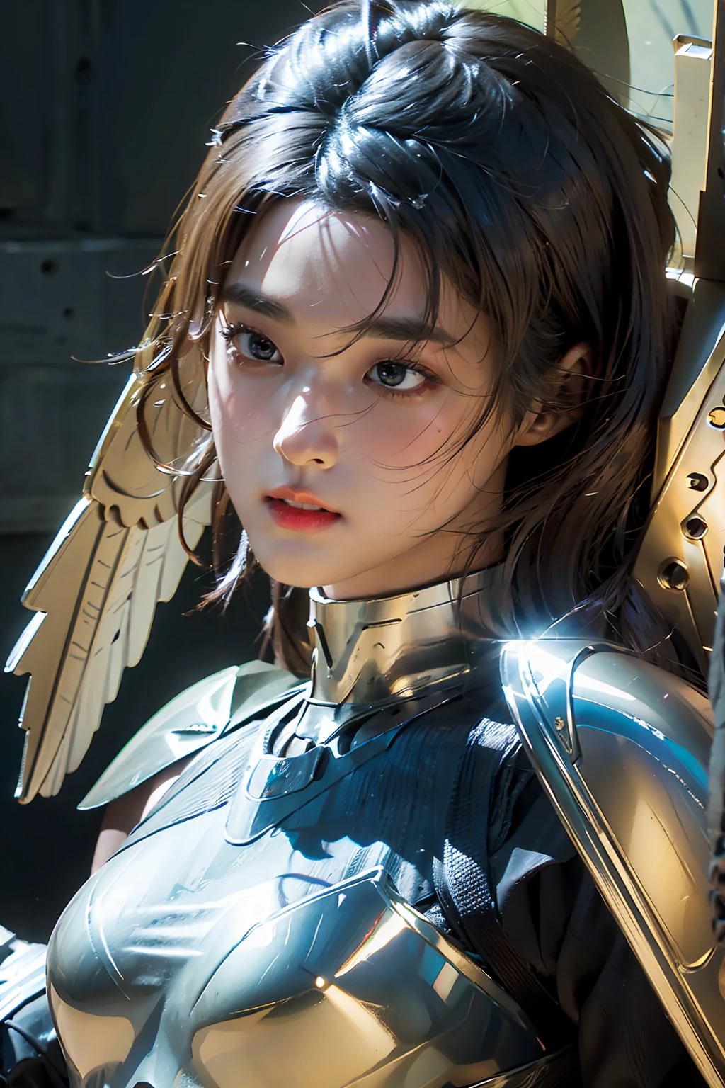 (l1vvydunne:.95), High angle photo of stunning young valkyrie woman in Stefan Kostic style, realistic skin texture,(Winged helmet:1.1), (valkyrie armor:1.2), 1 / 2 Body Crop, 8 5mm art lens, F 1. 2, sharp focus, 8k high definition, incredibly detailed, convoluted, elegant, Stanley Lau(Stanley Lau)Wow Art Jereum(artgerm)the art of