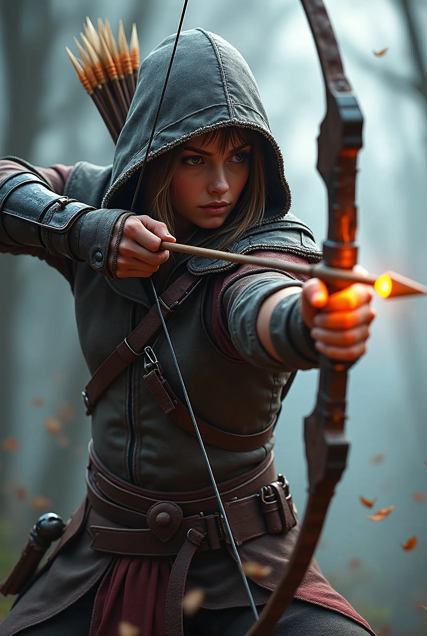 RAGNAROK ARCHER ONLINE, HOLDING YOUR BOW IN POSITION TO SHOOTS THE ARROW, in high quality, avatar