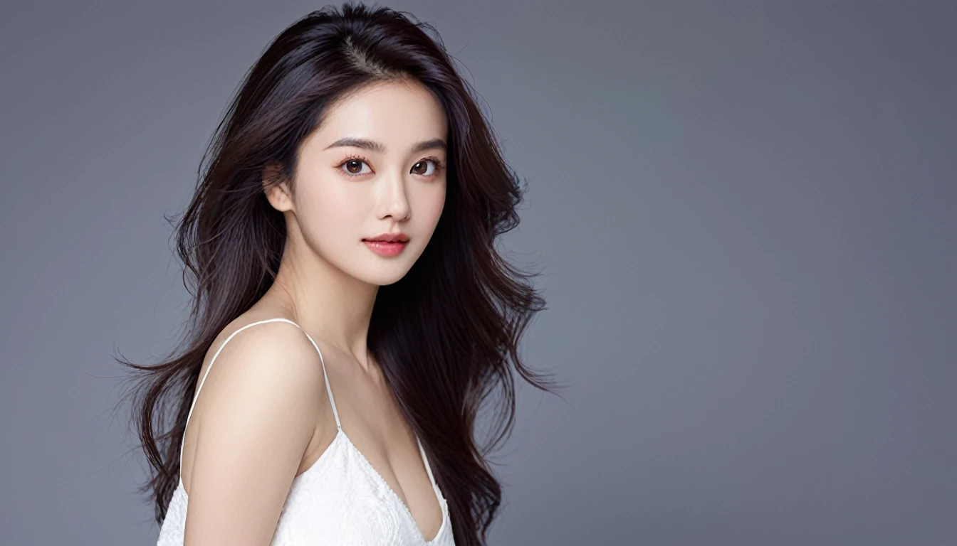 A beautiful woman with a great figure and a lovable aura