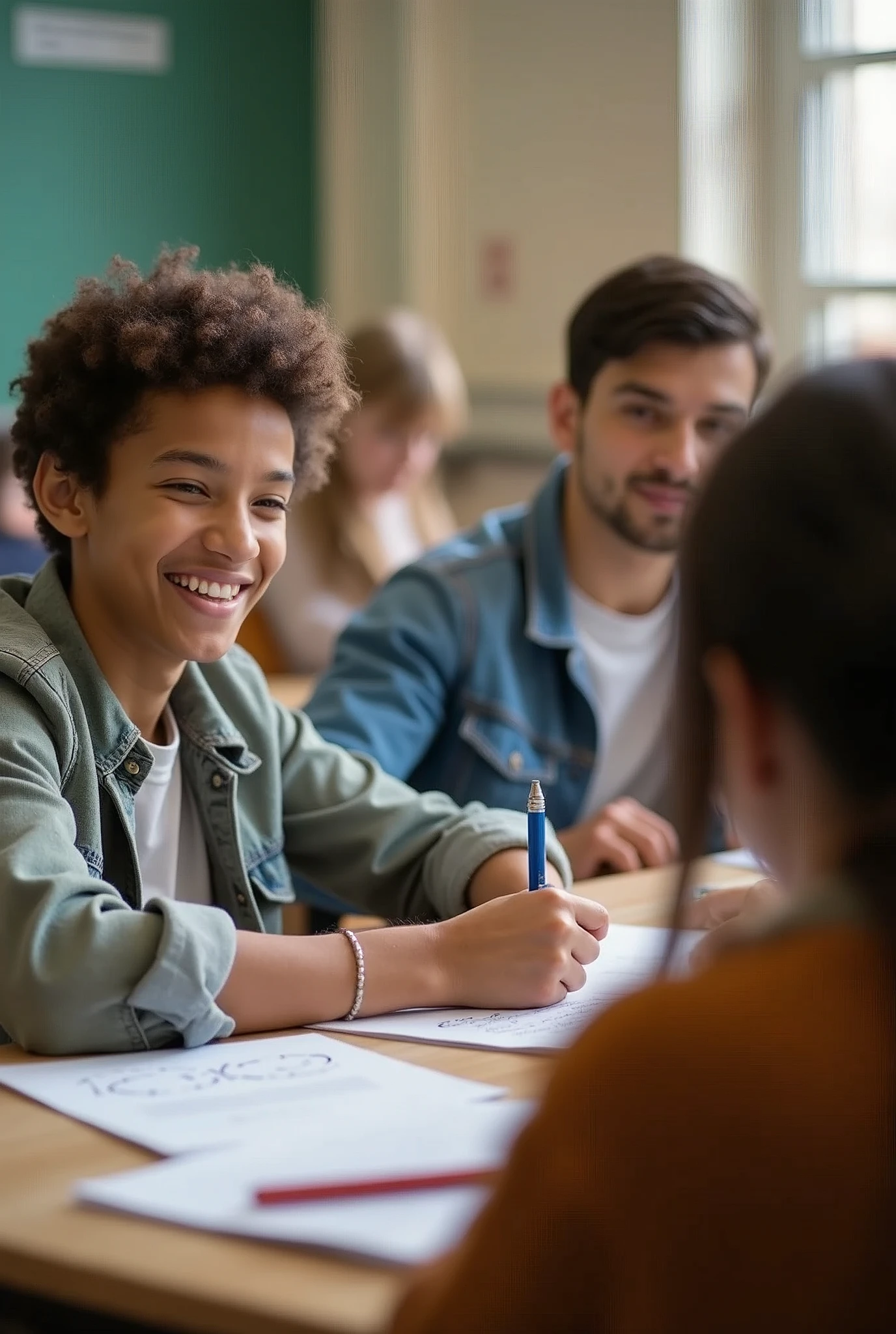 Student and Teacher in classroom