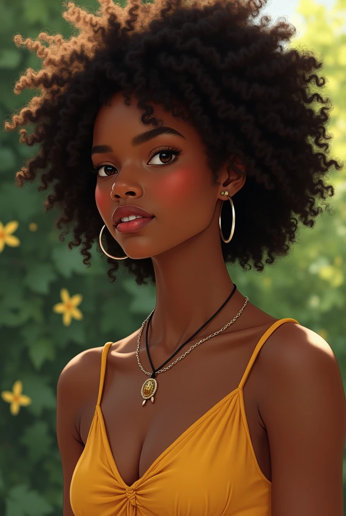 an afro american girl with brown hair and very pretty elle doit avoir 17 ans et elle doit pas etre sexy avec une vagin